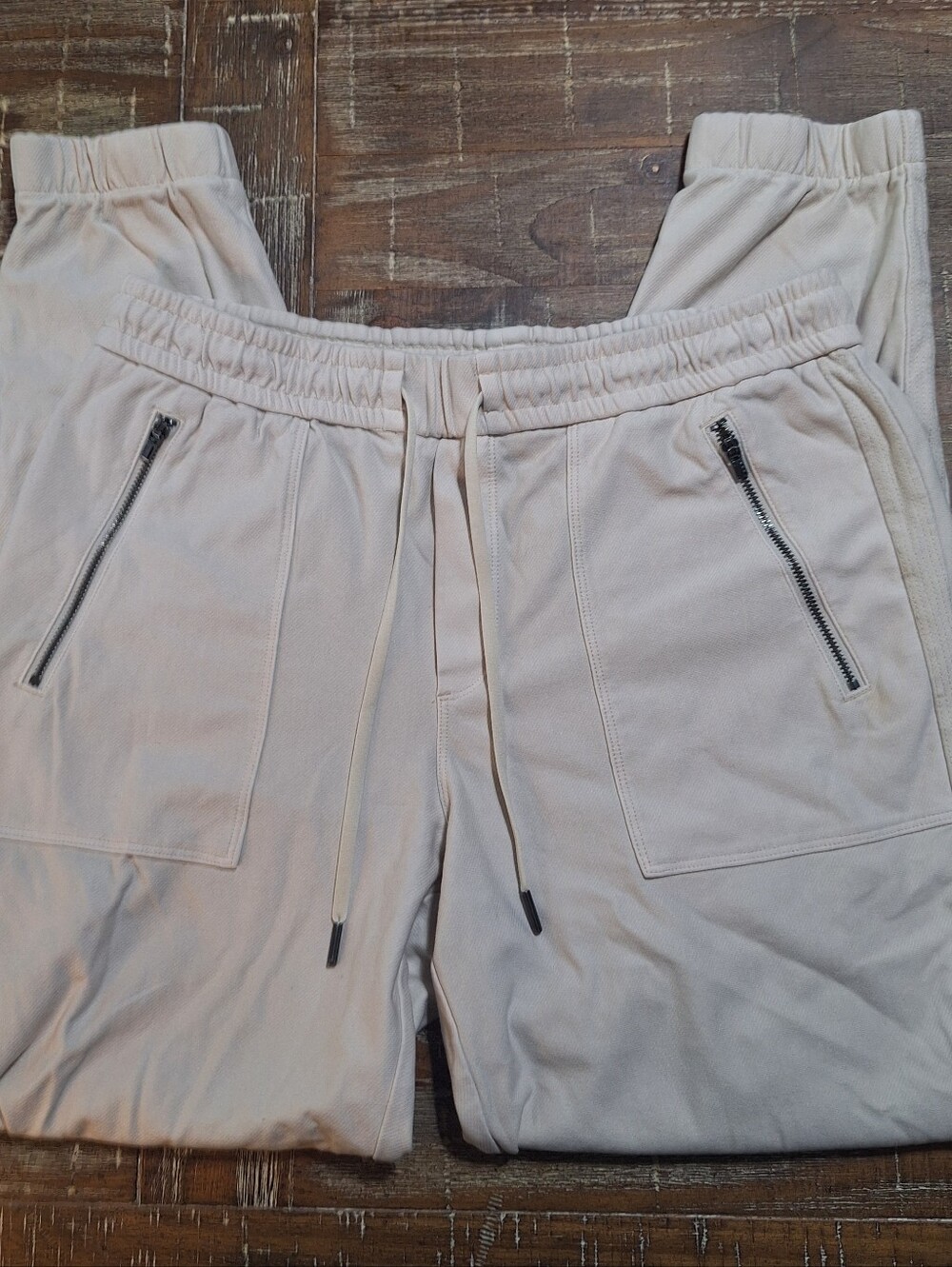 Athleta Farallon Jogger Pants Womens Size 8 Hi Rise Cotton Stretch Ankle Zip